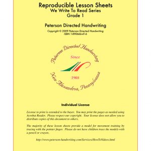 Reproducible Lesson Sheets Grade 1